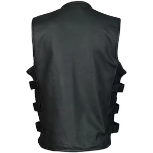 Low Price Top High Quality Winter Motorbike <b>Leather</b> <b>Vest</b> Customized Logo Breathable Quick Dry Lightweight Men's <b>Leather</b> <b>Vest</b> - Product Image 2