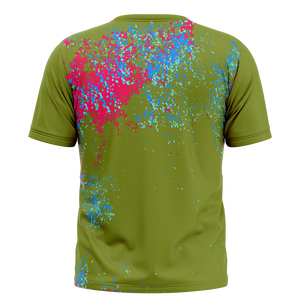 T-shirt décontracté personnalisé avec logo pour homme, vêtements de sport de haute qualité, style vintage, 100 % polyester, sublimation par transfert thermique. - Product Image 2