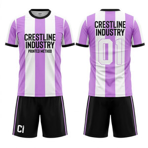 Men Youth Soccer Team Uniform Custom Football Kit Sublimation Printed Jersey Set Custom Logo Football Uniform Set - Product Image 2