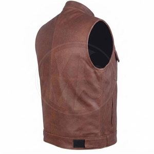 Good Quality Hot Sale <b>Men</b> Leather <b>Vest</b> Lightweight <b>Men</b> Leather <b>Vest</b> Plus Size <b>Men</b> Leather <b>Vest</b> - Product Image 4