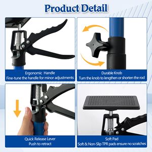 Supporto Regolabile a 360 Gradi con Asta di Sostegno Inclinabile a 45 Gradi, Estensibile per Supporti per Armadi, Barre Portacarico, Scaffali - Product Image 6