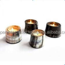 Porte-bougie en corne de buffle Décoration pour la maison et l'hôtel avec support de bougie en corne et bougie chauffe-plat en acier Meilleure décoration de Noël - Product Image 2