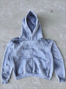 Custom Oversized Distressed <b>Zip</b> Up Hoodie Heavyweight Cotton Vintage Washed Streetwear Full <b>Zip</b> <b>Hooded</b> Sweatshirt for Men Women - Product Image 3