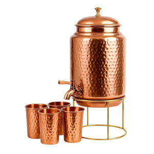 Enfriador de Agua de Cobre Puro de Gran Capacidad con Grifo Antiderrames para Soluciones de Hidratación Residenciales y Comerciales de Alta Gama - Product Image 3