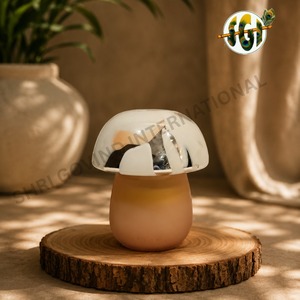 High Quality Premium <b>Decorative</b> <b>Mushroom</b> Glass Votive with Lid - Product Image 3