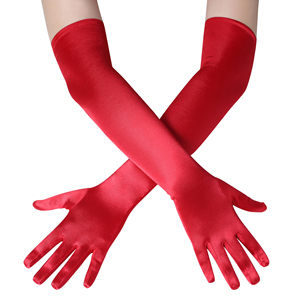 Gants longs de haute qualité, élégants, en tissu extensible, pour événements formels, soirées, mariages et spectacles. - Product Image 4