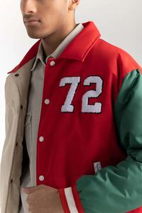 Veste universitaire en laine personnalisée de haute qualité pour hommes, imperméable au vent, pour l'hiver, avec broderie sur le devant - Product Image 4