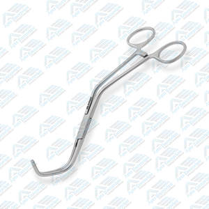 Mordazas atraumáticas Vástagos en ángulo Acero inoxidable 20 cm 8 pulgadas Lambert Kay Aorta Abrazadera en ángulo DeBakey por Apto Enterprises - Product Image 3