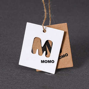 Étiquettes suspendues en papier gris pour vêtements, haute qualité, fournisseur direct du fabricant - Product Image 1