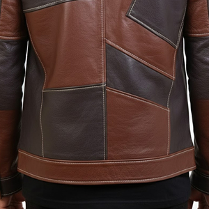 High Quality <b>Men</b> <b>Leather</b> <b>Jacket</b> Street Style Turn Down Collar Adjustable Cuffs Secure Closure Wholesale Custom <b>Leather</b> <b>Jacket</b> - Product Image 6