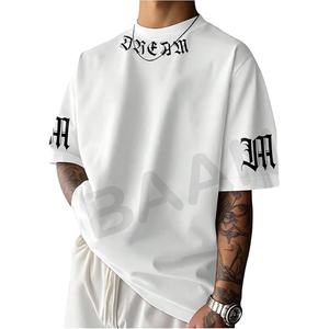 Camisetas Casuales de Manga Corta para Hombre, Camisetas con Estampado de Letras, Cuello Redondo, Ajuste Holgado, Estilo Informal - Product Image 1