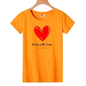 Camiseta de talla grande para mujer, remera con estampado Multicolor de la mejor calidad, precio de fábrica, 100% algodón - Product Image 1
