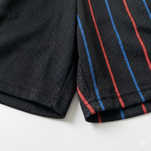 Men's Striped Mesh Shorts Drawstring Quick Dry Casual <b>Mid</b> Waist Sublimated 220g - Product Image 4