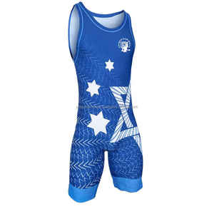 OEM faire votre propre Sublimation séchage rapide vêtements de lutte hommes Sublimation sur mesure Singlet de lutte - Product Image 4