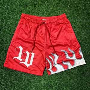 2024 High Quality Wholesale Heat-Transfer Printing Solid Basketball <b>Shorts</b> Custom Summer <b>Men</b> Casual Beach Breathable Mesh Quick - Product Image 6