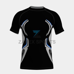 ZABEX SPORTS Rashguard MMA personnalisé pour homme, anti-UV, respirant, haute élasticité, manches courtes, t-shirt de sport - Product Image 1