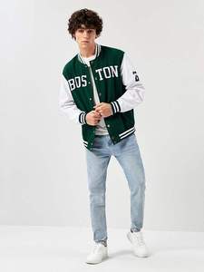 แจ็คเก็ตเบสบอลชายคุณภาพสูงแบบ Varsity แขนหนัง ราคาถูก แจ็คเก็ต Varsity สำหรับผู้ชายแบบมืออาชีพ - Product Image 3