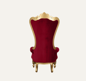 Silla de Trono de Madera de Caoba Sólida de Lujo con Diseño Real Clásico, Duradera para Sala de Estar y Apartamento - Product Image 3