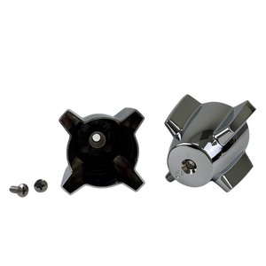 Paire de poignées de robinet en laiton chromé pour baignoire et douche - Product Image 6