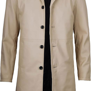 Abrigo Largo de Lana para Hombre, Cuello Alto, Color Sólido, Relleno de Algodón de Secado Rápido, Talla Grande, para Venta en Línea - Product Image 6
