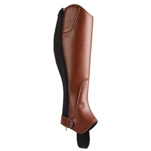 Étui en cuir véritable sur mesure pour demi-chaps d'équitation, protections de jambes équestres en cuir de vachette premium, sacs LHC-0068 - Product Image 3