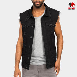Gilet en jean unisexe sans manches, design personnalisé, écologique, tendance, avec logo personnalisé, Ryan Pro Gear - Product Image 2