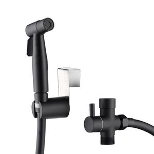 Pulvérisateur de bidet portatif pour le nettoyage des toilettes et des couches lavables, robinet de bidet en plastique ABS, idéal pour les voyages, avec des caractéristiques en acier faciles à utiliser - Product Image 1