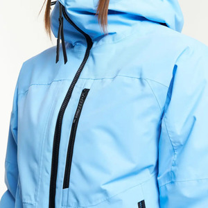 Unisex <b>Light</b> Blue Color Block Ski <b>Jacket</b> Snow Pants Set <b>Waterproof</b> 10,000mm Insulated Hooded Winter Wear Zipper Closure 220g - Product Image 6