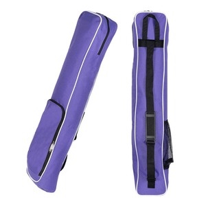 Sac de sport en microfibre violet avec poche zippée et poignée de transport - Product Image 3