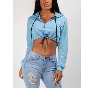Sweat-shirt à capuche en molleton 100 % coton imprimé sur mesure pour femme, style streetwear, manches longues - Vente en gros - Product Image 4