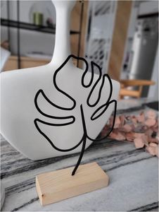 Conception d'art en fil de fer, Sculpture de Base en métal et en bois pour la décoration de la maison, décor de Table moderne, hôtel de luxe, chambre, Restaurant, fabriqué en inde - Product Image 2