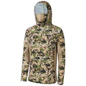 เสื้อเชิ้ตตกปลาแขนยาวลายพรางสำหรับผู้ชาย UPF 50 ป้องกันรังสียูวี มีฮู้ด ระบายอากาศ แห้งเร็ว เหมาะสำหรับการล่าสัตว์ - Product Image 5