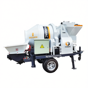 Hamac - Mezcladora de Cemento Industrial Montada en Remolque, Mezcladora de Concreto Móvil Portátil con Bomba HBT-15-10-45 62/72/85/92kW - Product Image 2