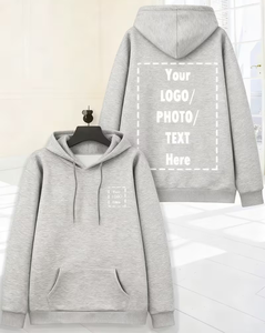Sudadera con Capucha de Alta Calidad, 300gsm, Tejido Grueso de Poliéster/Algodón, Transpirable, Estilo Francés, Hombros Caídos, Sin Cordones, Talla Grande - Product Image 6