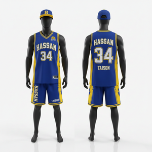 Uniforme de baloncesto transpirable de poliéster GSM entrelazado para hombre, color granate y crema, con paneles diagonales cosidos y logotipo personalizado. - Product Image 4