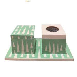 Juego de quemador de incienso Bakhoor con incrustaciones de perlas, caja y quemador Mubkhar, hecho a mano - Product Image 2