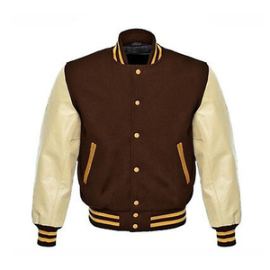 Vestes universitaires pour hommes de haute qualité, personnalisables en gros, idéales pour l'hiver, avec logo brodé et col montant - Product Image 2