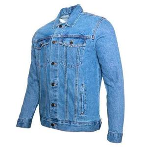 Veste en jean en toile pour homme, style urbain, personnalisable OEM, hiver, manches classiques, fermeture éclair, respirante, décontractée, poches avant, grandes tailles, 100% coton - Product Image 1