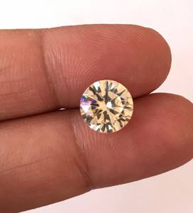 Moissanite de laboratoire taille brillant rond, pierre précieuse en vrac pour la fabrication de bijoux - Product Image 1