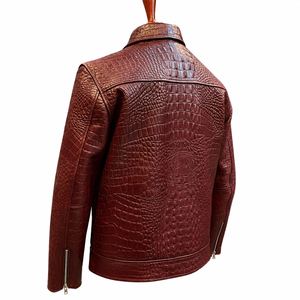 Men's Brown Embossed for Viscose/Polyester Quilted Hooded Jacket Stand Collar Windproof Plus Size Winter Style - Product Image 3