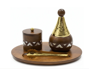 Luxury Mother of Pearl <b>Bakhoor</b> Burner Set with Tray Arabic Incense Holder <b>Oud</b> Burner Ramadan Gift Decor Home Decor Incense - Product Image 4