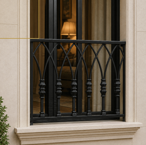 Barandilla Elegante de Hierro y Aluminio con Acabado Decorativo Antiguo para Escaleras, Balcones, Jardines y Hogares Modernos - Product Image 3