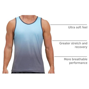 Camisetas Deportivas Personalizadas para Hombre, Transpirables, de Poliéster/Algodón, Cuello Redondo, para Gimnasio, Fitness, Entrenamiento, Ropa Deportiva OEM con Impresión Digital - Product Image 3