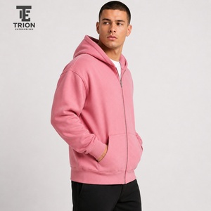 Sweat à capuche zippé pour homme, poids lourd, hiver, broderie personnalisée, respirant, 100% coton molletonné, vêtements décontractés, service OEM, couleurs personnalisées - Product Image 2