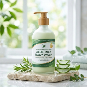 Lait Corporel Hydratant Suprême à l'Aloès, Enrichi en Vitamine E, Formule Anti-Bactérienne et Biologique pour un Soin Quotidien Rafraîchissant - Product Image 2