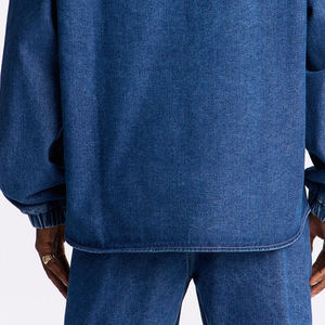 Sudadera con Capucha de Mezclilla para Hombre, Diseño Personalizado, Hecho en Pakistán, Proveedor al por Mayor OEM ODM - Product Image 6