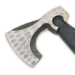 ขวานไวกิ้งเหล็กกล้าคาร์บอนเกรดอุตสาหกรรม ทำมือ ใบมีดมีหนวด ด้ามไม้ สำหรับเอาตัวรอด กิจกรรมกลางแจ้ง ตั้งแคมป์ ทอมฮอว์ก - Product Image 3