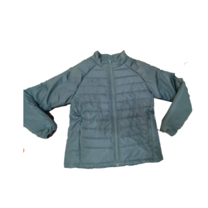 Veste matelassée grise pour homme, coupe classique, col montant, fermeture éclair coupe-vent, vêtement d'hiver décontracté - Product Image 6