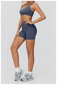 Conjunto de Yoga para Mujer, Talla Grande, Ecológico, de Secado Rápido, Transpirable, con Sujetador Deportivo sin Espalda, Leggings de Cintura Elástica de Dos Piezas - Product Image 6