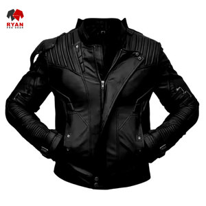 Veste en cuir sur mesure Ryan Pro Gear pour hommes avec logo personnalisé, design ODM, coupe classique - Product Image 6